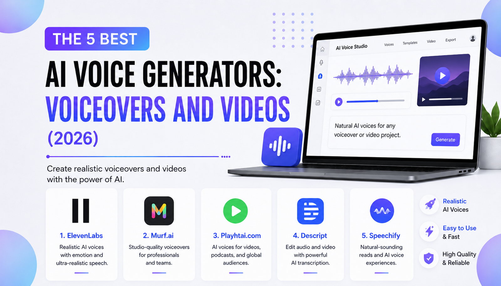 The 5 Best AI Voice Generators